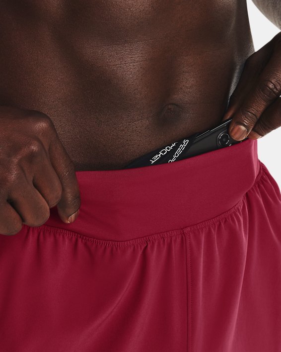 Men's UA SpeedPocket 7'' Shorts, Pink, pdpMainDesktop image number 6